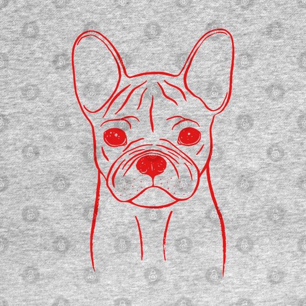 French Bulldog (Blue and Red) by illucalliart